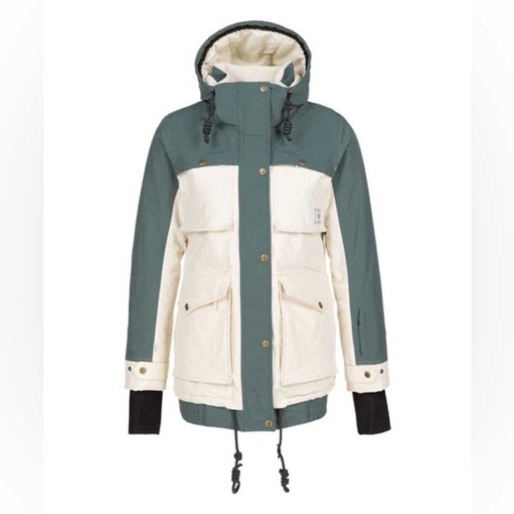 O'Neill | Gray & Cream Aviatrix Ski Jacket XS - Picture 1 of 5